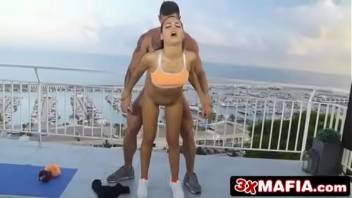 Petite Spanish Cutie Apolonia Chooses Blowjob and Sex Over Workout